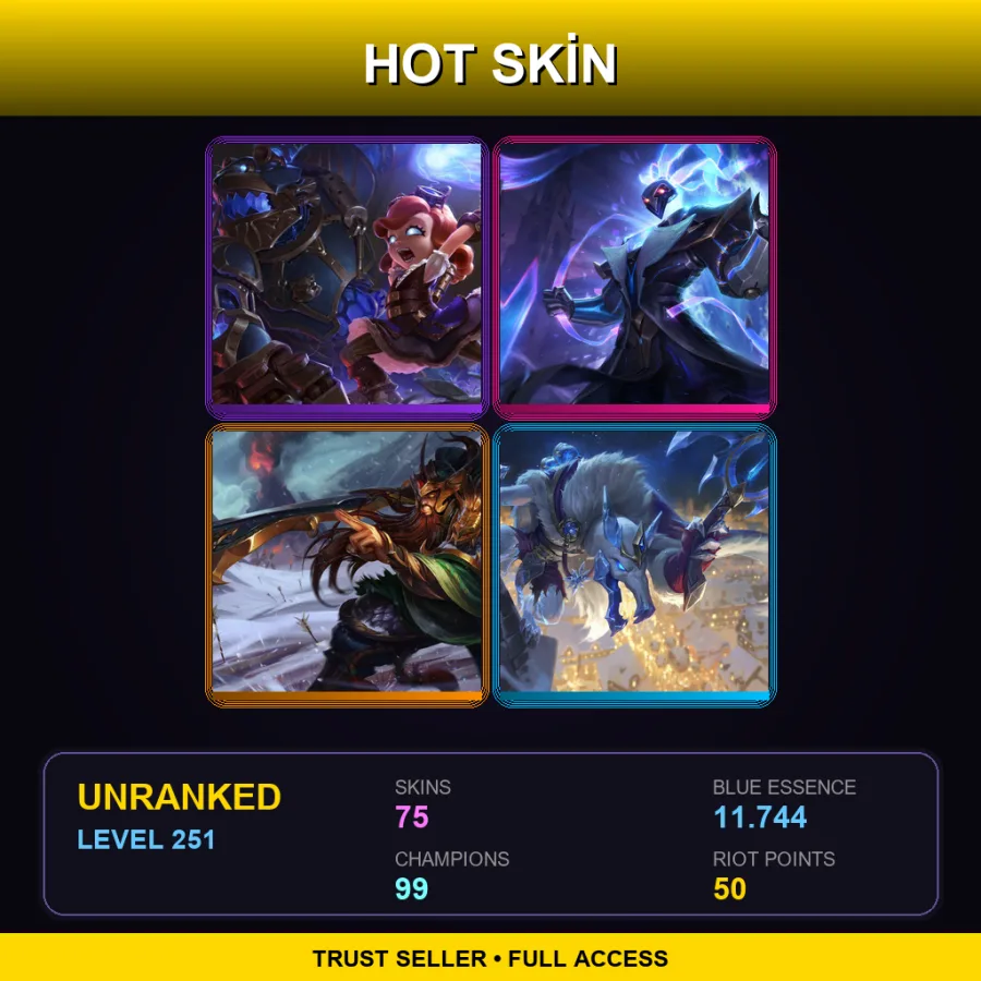 LAN | Lv251 | Unranked | 75 Skin | 99 Champ