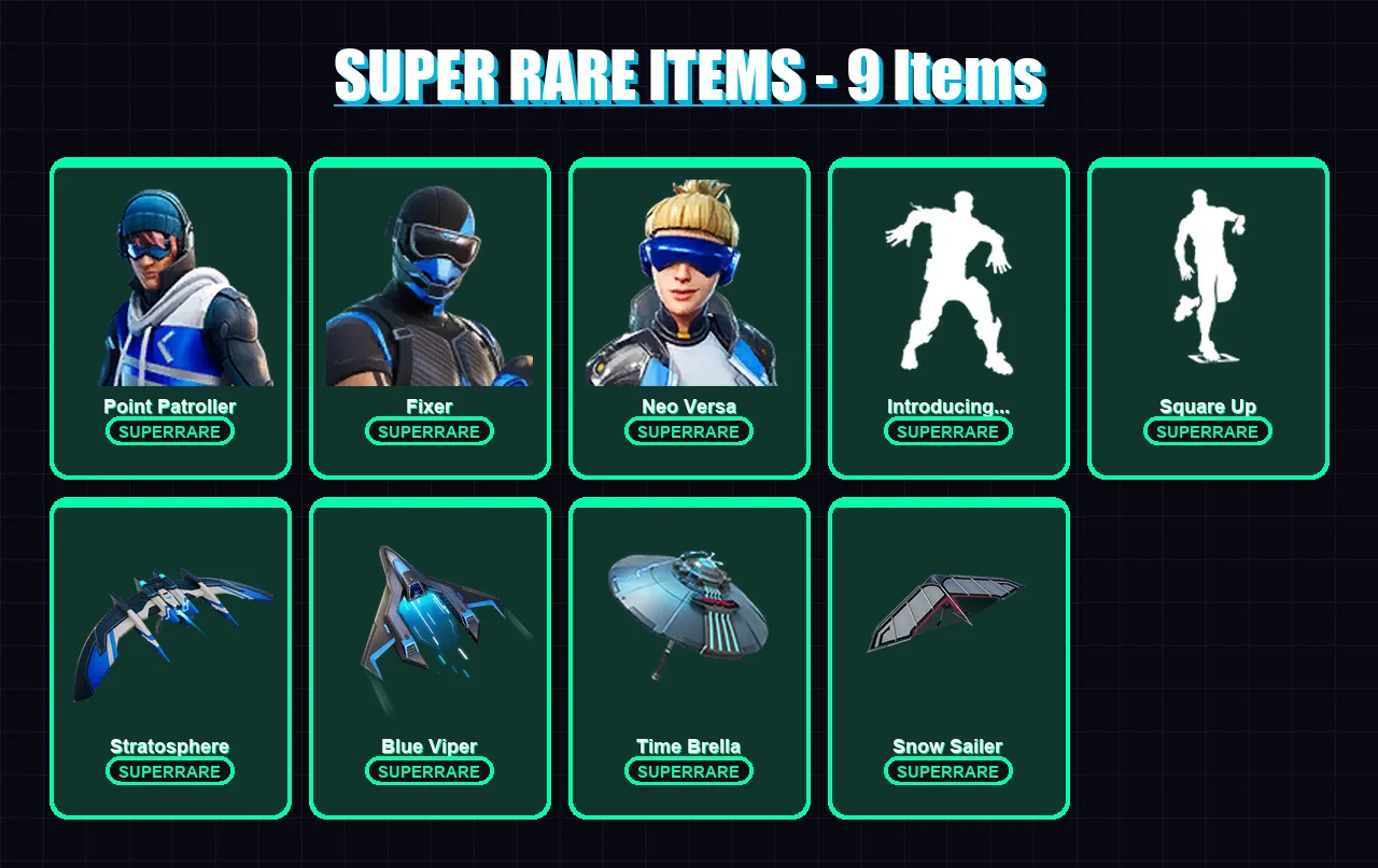 [PS4/PS5/PC] | Point Patroller | Fixer | Neo Versa | Ronin | The Foundation | 71 skin | 151 pickaxe | 95 emote | 119 glider | Lv2151