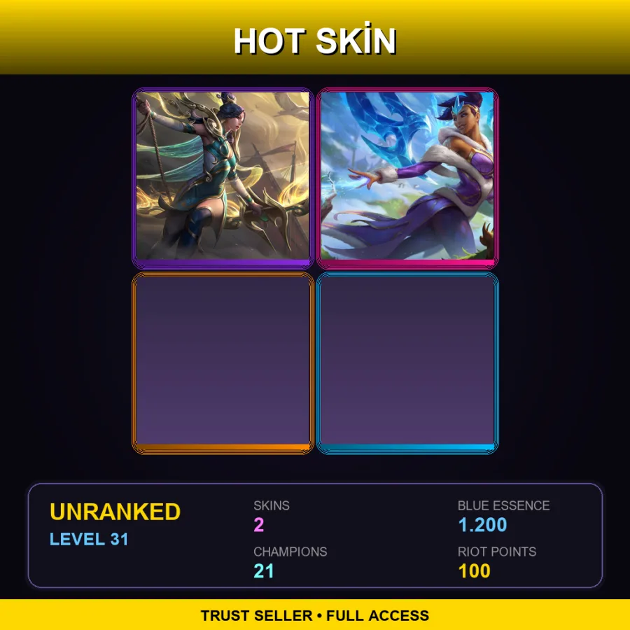 NA | Lv31 | Unranked | 2 Skin | 21 Champ