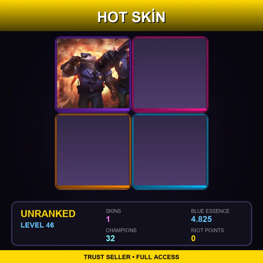 LAS | Lv46 | Unranked | 1 Skin | 32 Champ — LoL account