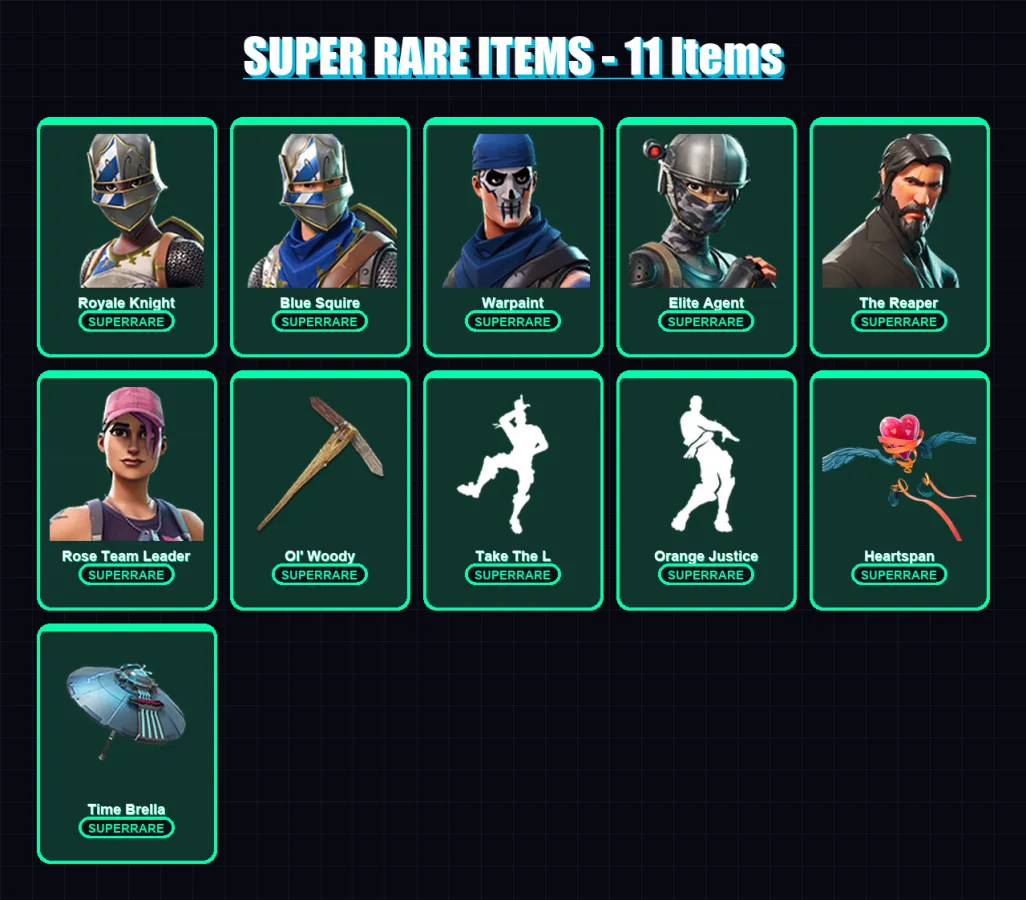 [PC/PSN] | Royale Knight | Blue Squire | Warpaint | Elite Agent | The Reaper | 67 skin | 62 pickaxe | 57 emote | 69 glider | Lv870