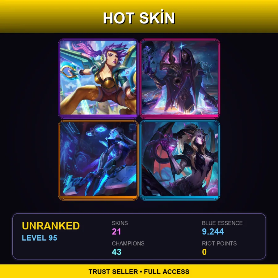 LAS | Lv95 | Unranked | 21 Skin | 43 Champ