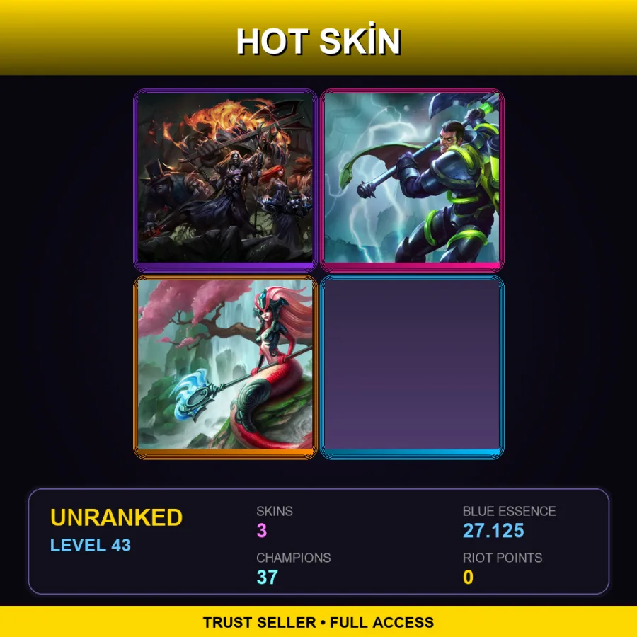 EUNE | Lv43 | Unranked | 3 Skin | 37 Champ