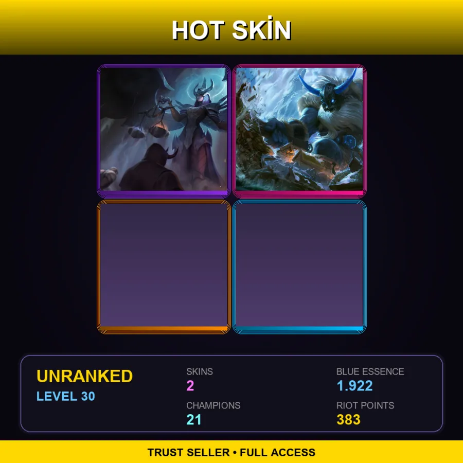 NA | Lv30 | Unranked | 2 Skin | 21 Champ