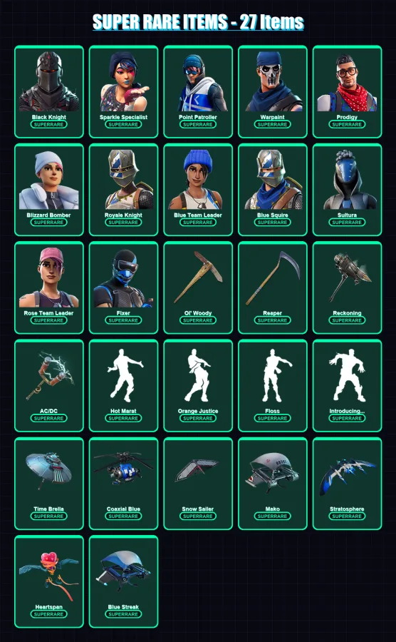 [PC/XBOX/PSN] | OG Skull Trooper | Black Knight | Sparkle Specialist | 157 skin | Lv1613 — Fortnite account