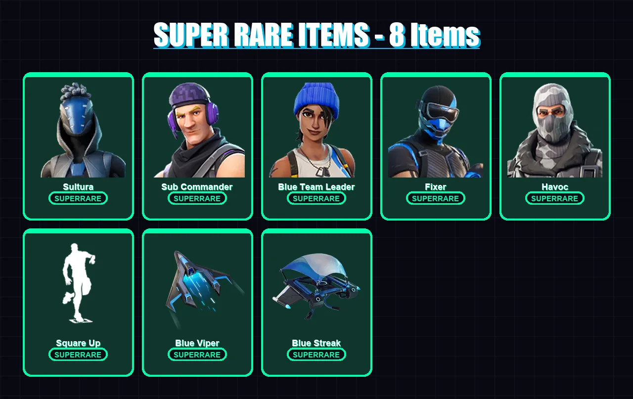 [PC] | Sultura | Sub Commander | Blue Team Leader | Fixer | Havoc | 12 skin | 43 pickaxe | 18 emote | 32 glider | Lv493