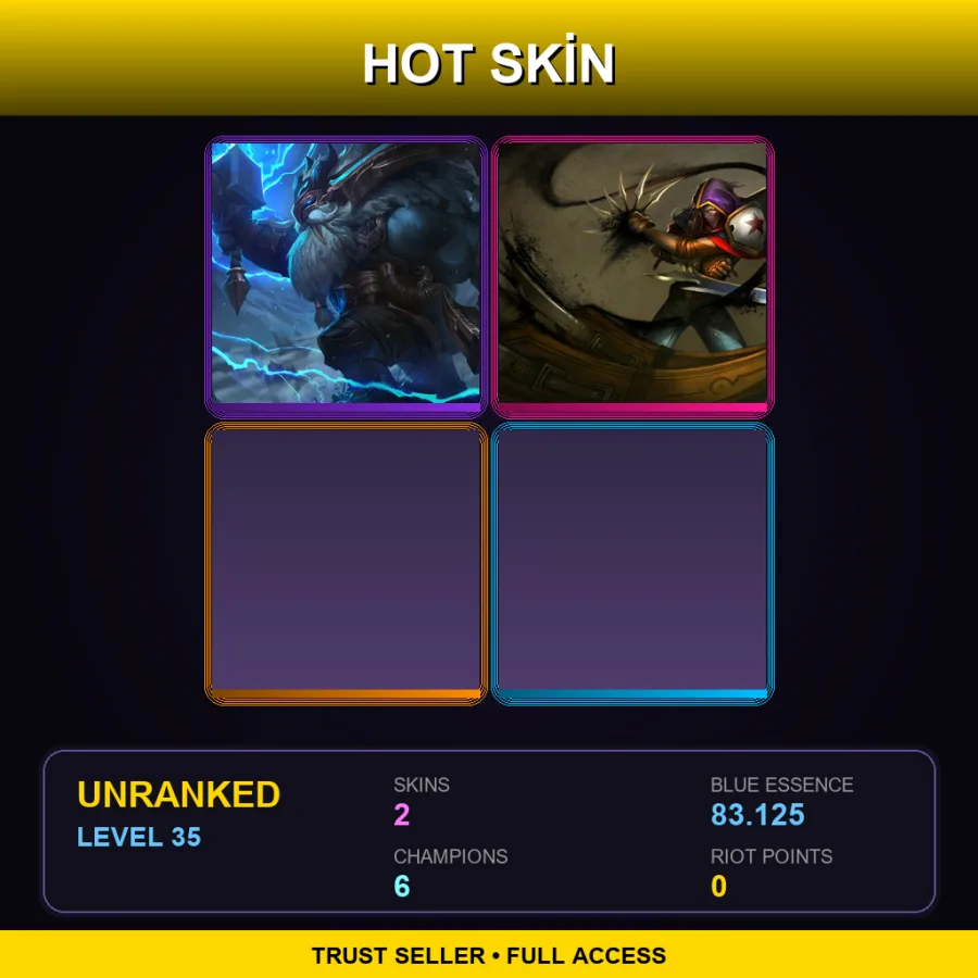 LAS | Lv35 | Unranked | 2 Skin | 6 Champ
