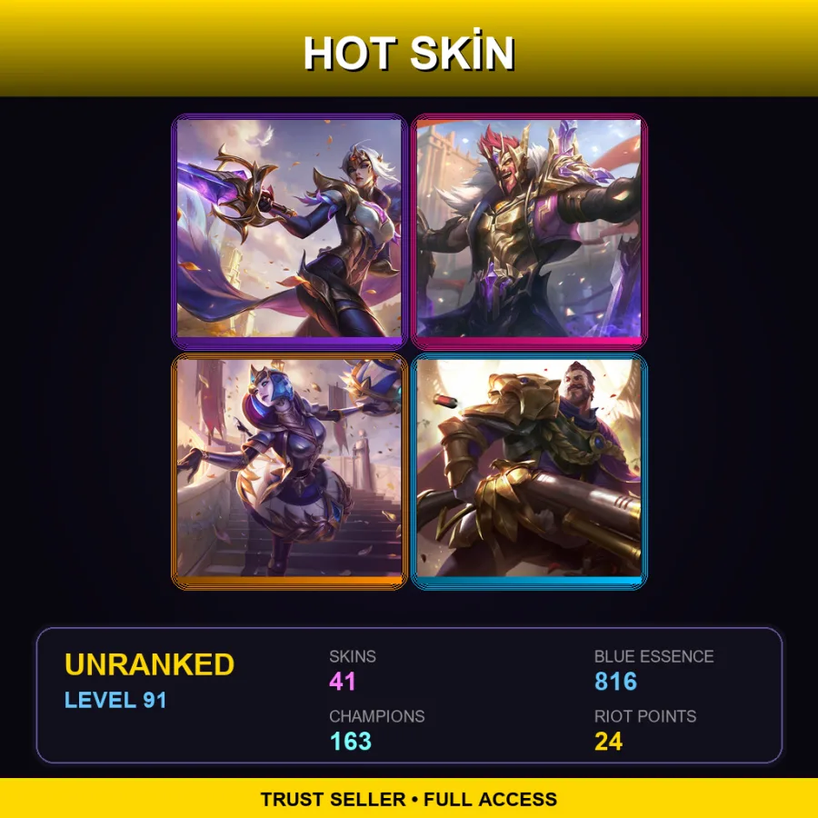 VN | Lv91 | Unranked | 41 Skin | 163 Champ — Commando Jarvan Iv