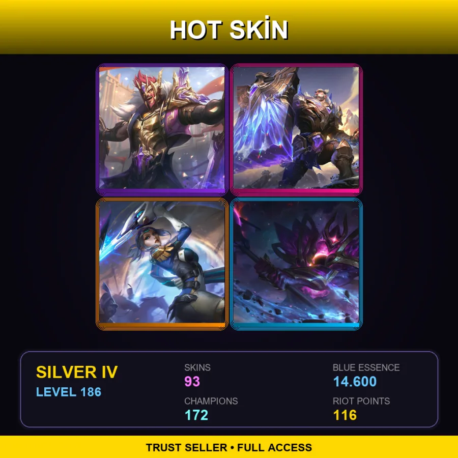 BR | Lv186 | Silver IV | 93 Skin | 172 Champ