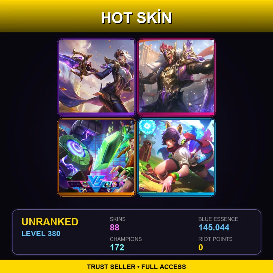 LAS | Lv380 | Unranked | 88 Skin | 172 Champ — Flora Fatalis Fiddlesticks