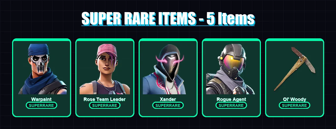 [PC/PSN] | Warpaint | Rose Team Leader | Xander | Rogue Agent | The Foundation | 58 skin | 76 pickaxe | 68 emote | 68 glider | Lv879