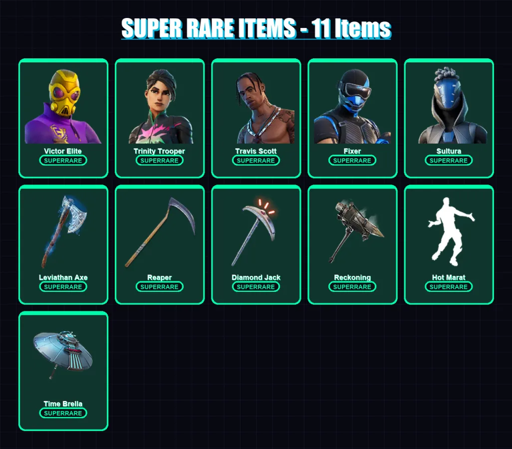 [PC/XBOX] | Victor Elite | Trinity Trooper | Travis Scott | Fixer | Sultura | 382 skin | 393 pickaxe | 378 emote | 219 glider | Lv3413