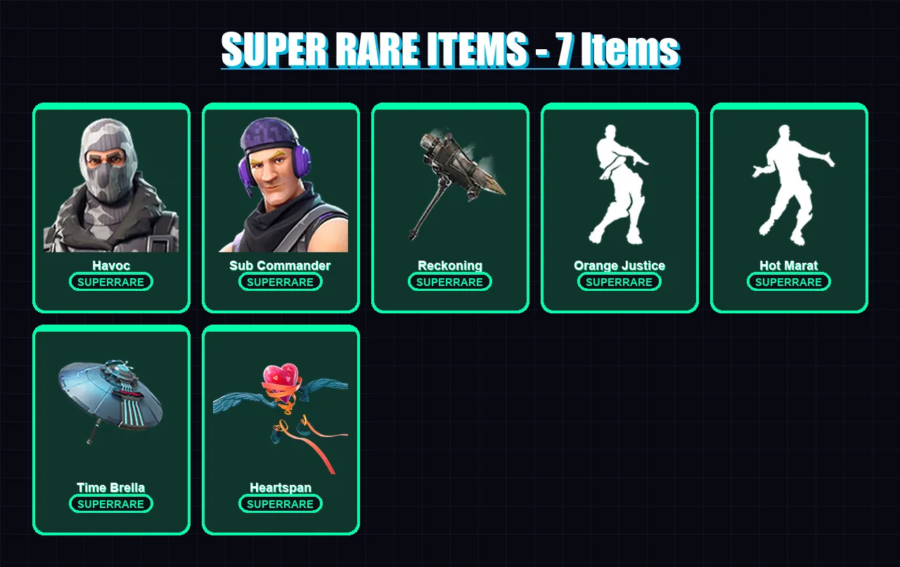 [PC] | Havoc | Sub Commander | Ruin | Drift | Luxe | 48 skin | 52 pickaxe | 54 emote | 66 glider | Lv842