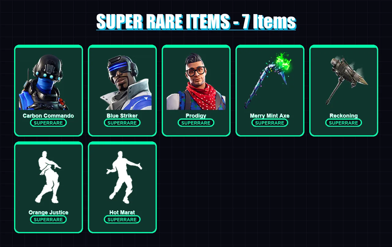 [SWITCH/XBOX/PSN/PC] | Carbon Commando | Blue Striker | Prodigy | Frozen Love Ranger | Zenith | 93 skin | 58 pickaxe | 70 emote | 54 glider | Lv549