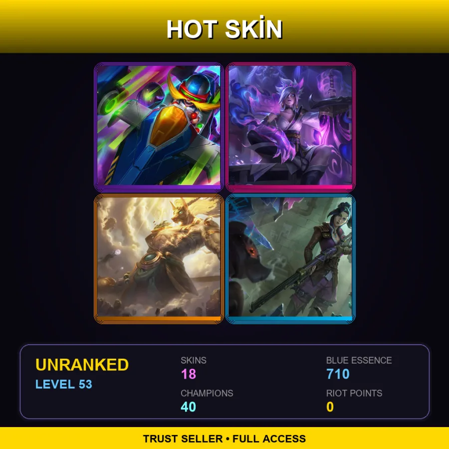 BR | Lv53 | Unranked | 18 Skin | 40 Champ
