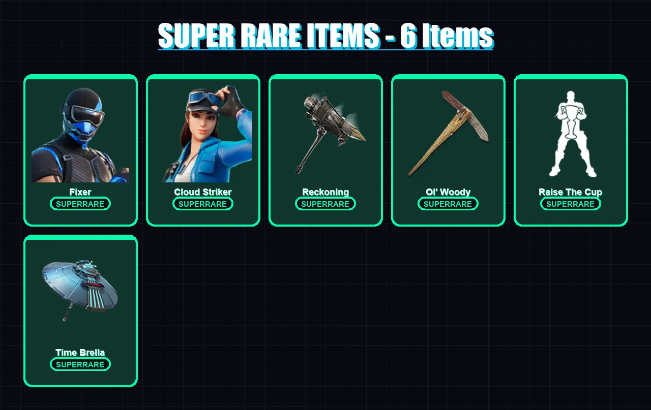 [PC/XBOX/PSN] | Fixer | Cloud Striker | Hades | Omegarok | Deadpool | 211 skin | 259 pickaxe | 168 emote | 183 glider | Lv2426