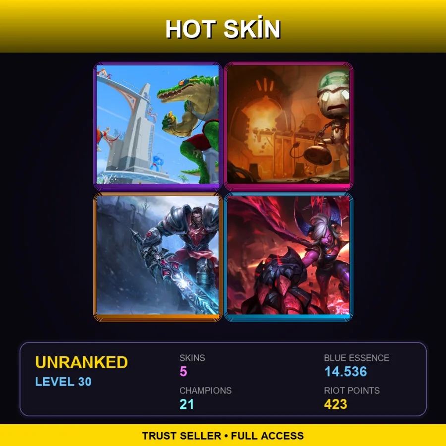 NA | Lv30 | Unranked | 5 Skin | 21 Champ — Demon Vi