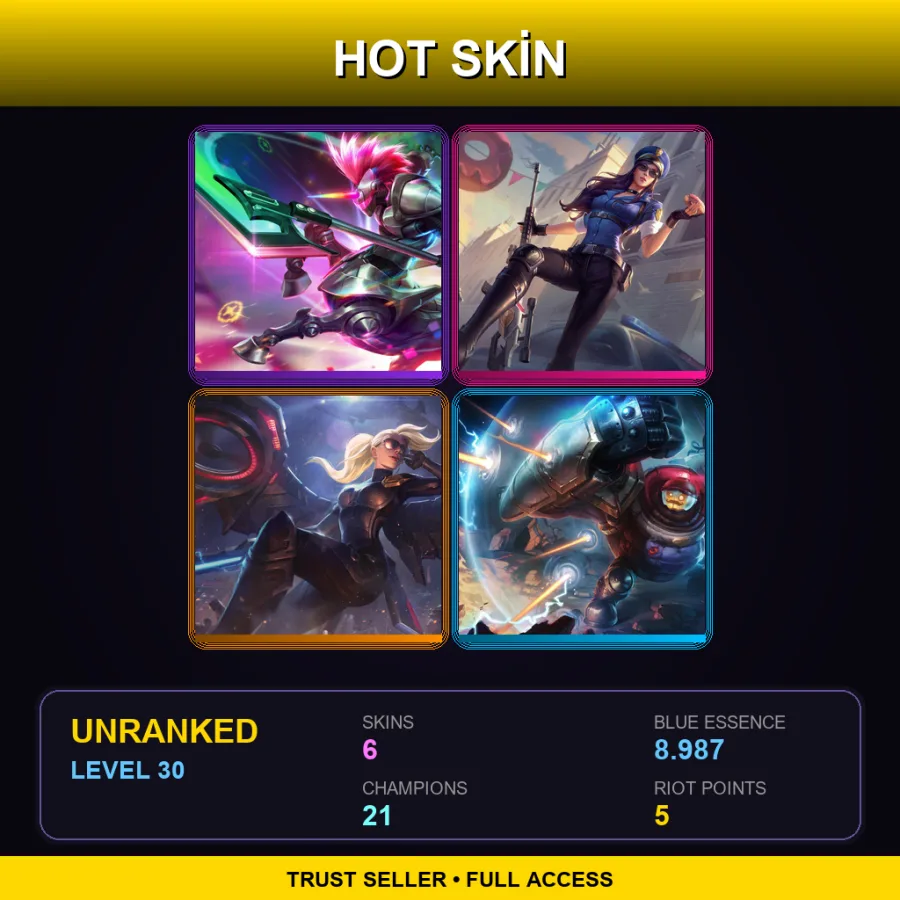 LAS | Lv30 | Unranked | 6 Skin | 21 Champ