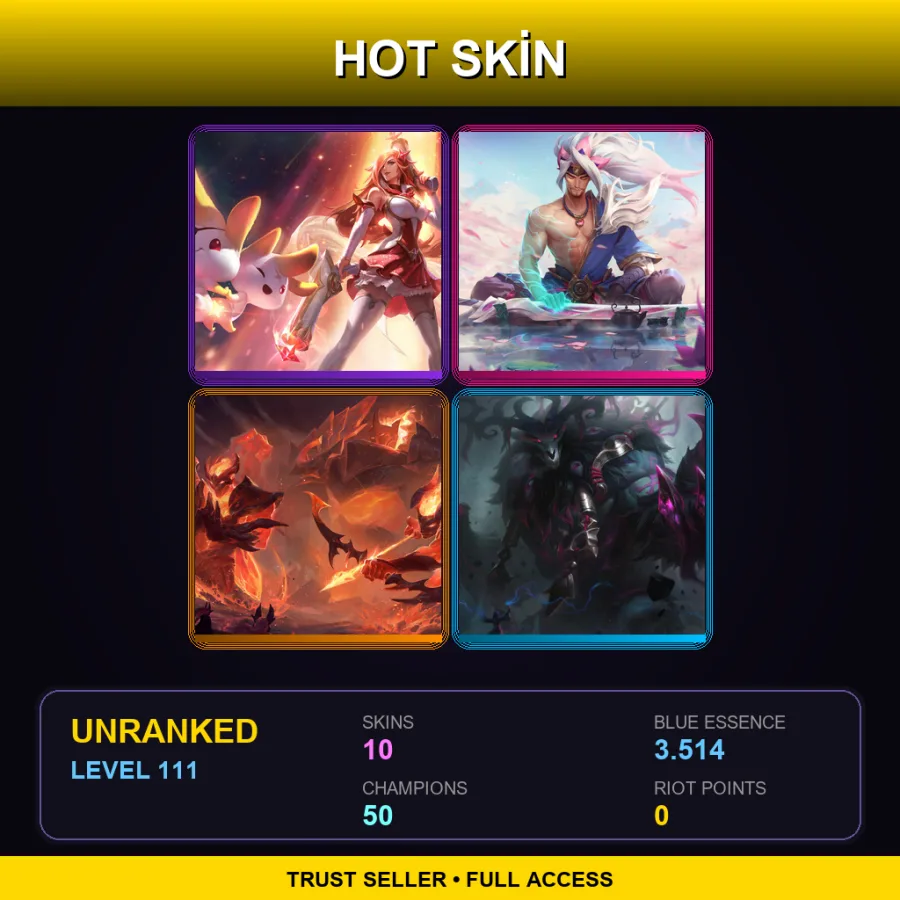 LAS | Lv111 | Unranked | 10 Skin | 50 Champ