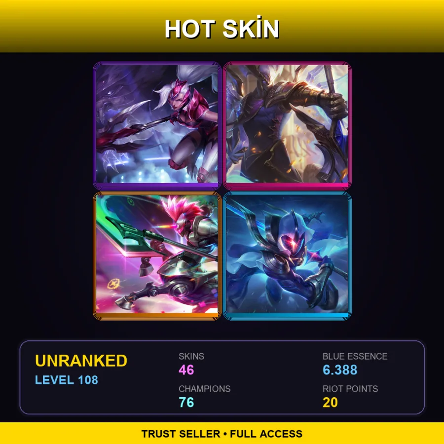 SG | Lv108 | Unranked | 46 Skin | 76 Champ