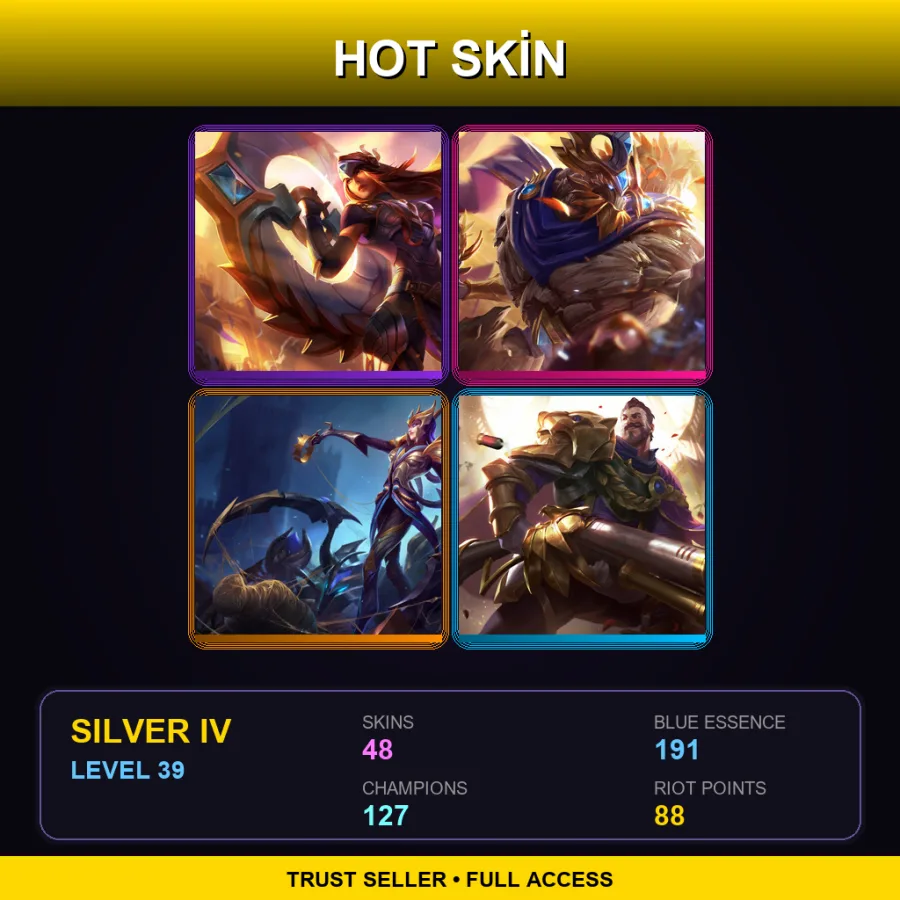 BR | Lv39 | Silver IV | 48 Skin | 127 Champ