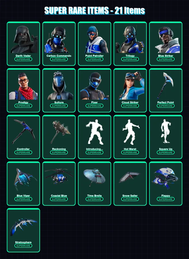 [PS4/PS5/XBOX/PC] | Darth Vader | Carbon Commando | Point Patroller | 107 skin | Lv2357