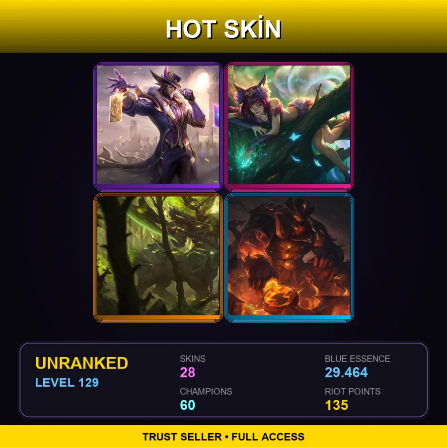 EUNE | Lv129 | Unranked | 28 Skin | 60 Champ — Firecracker Tristana