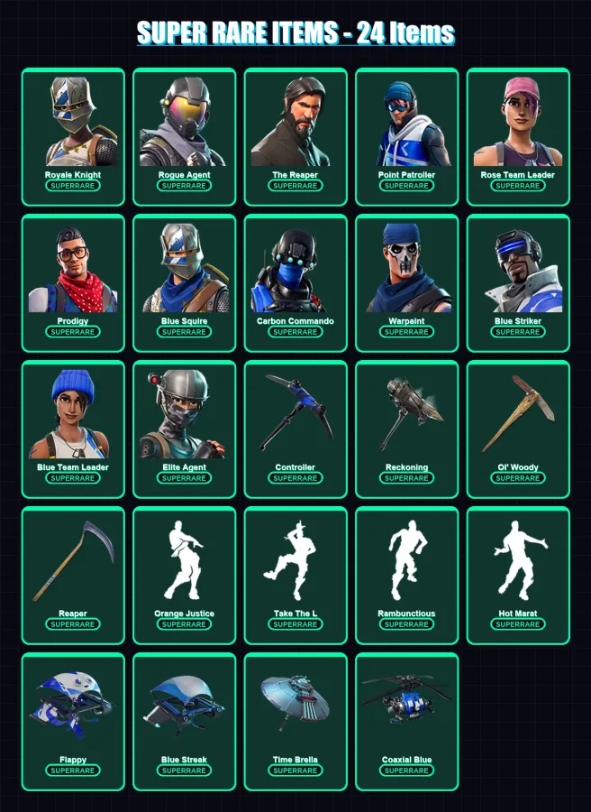 [PC/XBOX/PSN] | Royale Knight | Rogue Agent | The Reaper | 134 skin | Lv1330 — Fortnite account