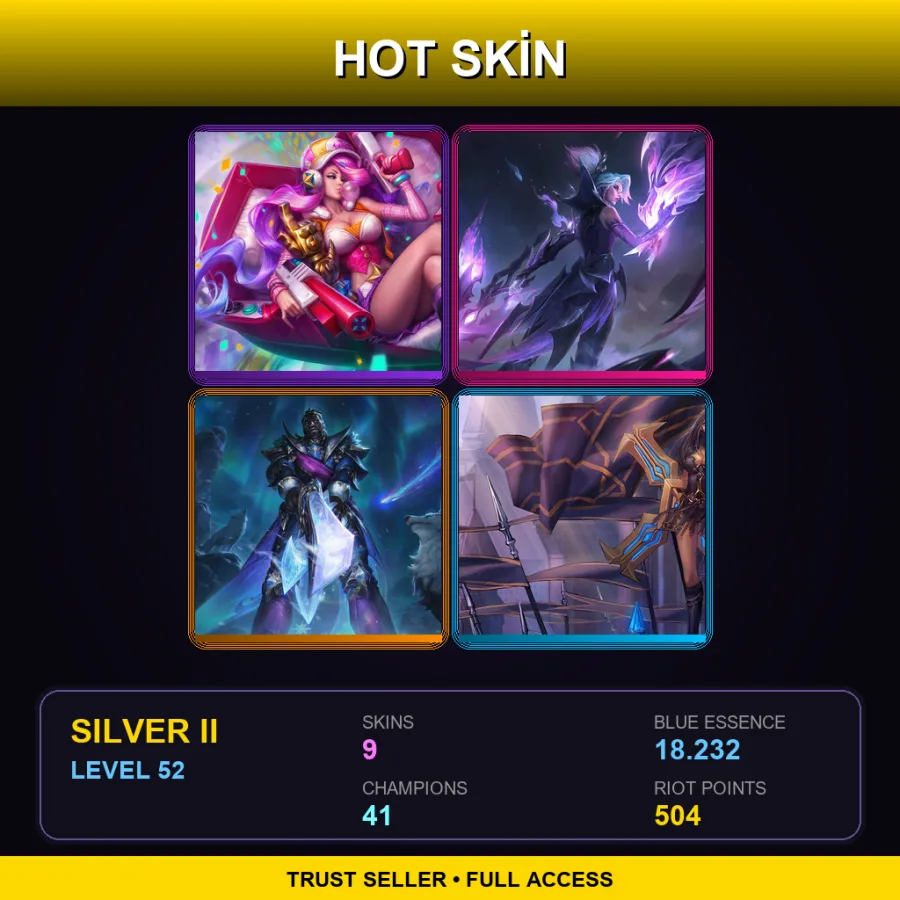 BR | Lv52 | Silver II | 9 Skin | 41 Champ