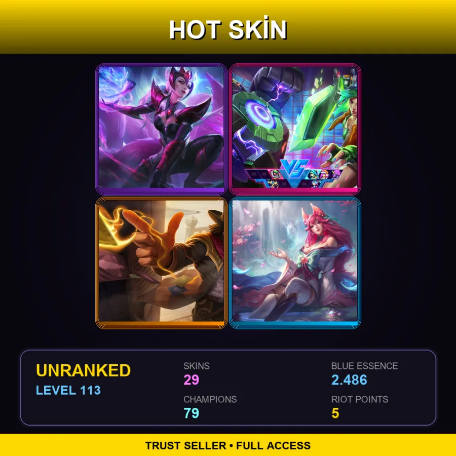 EUNE | Lv113 | Unranked | 29 Skin | 79 Champ — Unranked / Smurf League of Legends