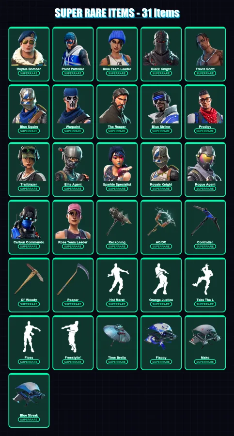 [PC/XBOX] | Royale Bomber | Point Patroller | Blue Team Leader | 134 skin | Lv1690