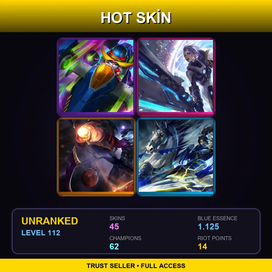 VN | Lv112 | Unranked | 45 Skin | 62 Champ