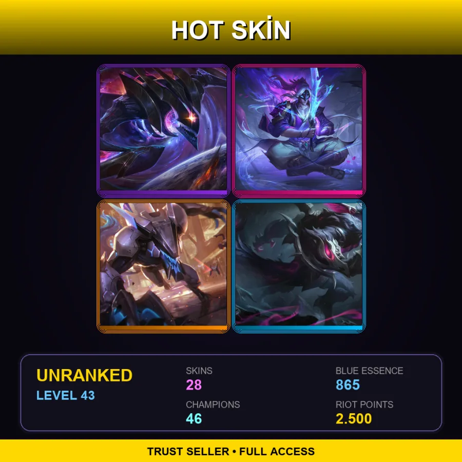 BR | Lv43 | Unranked | 28 Skin | 46 Champ