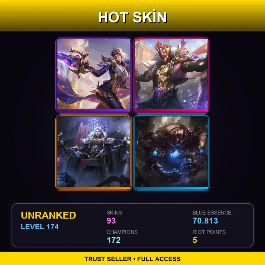 VN | Lv174 | Unranked | 93 Skin | 172 Champ — Worlds 2024 Viego