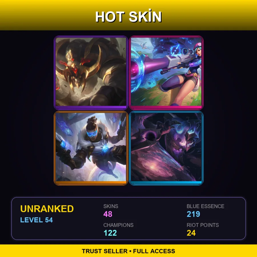 VN | Lv54 | Unranked | 48 Skin | 122 Champ