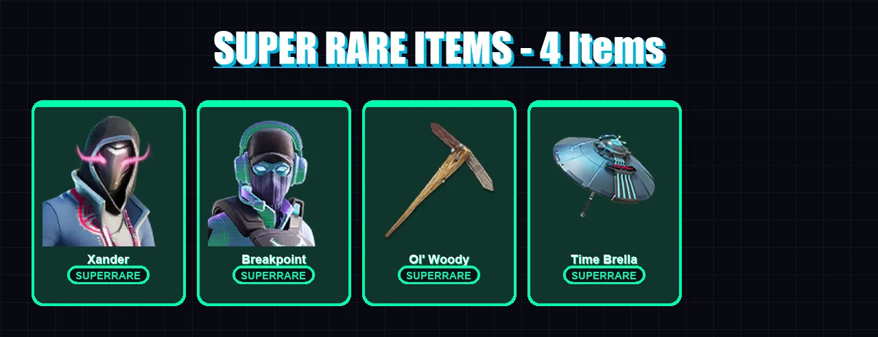 [SWITCH/PSN/PC] | Xander | Breakpoint | Peter Griffin | The Imagined | Ravage | 120 skin | 139 pickaxe | 109 emote | 105 glider | Lv1755
