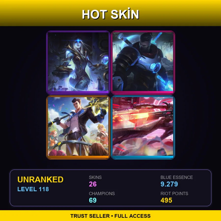 TR | Lv118 | Unranked | 26 Skin | 69 Champ
