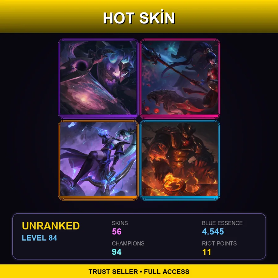 SG | Lv84 | Unranked | 56 Skin | 94 Champ