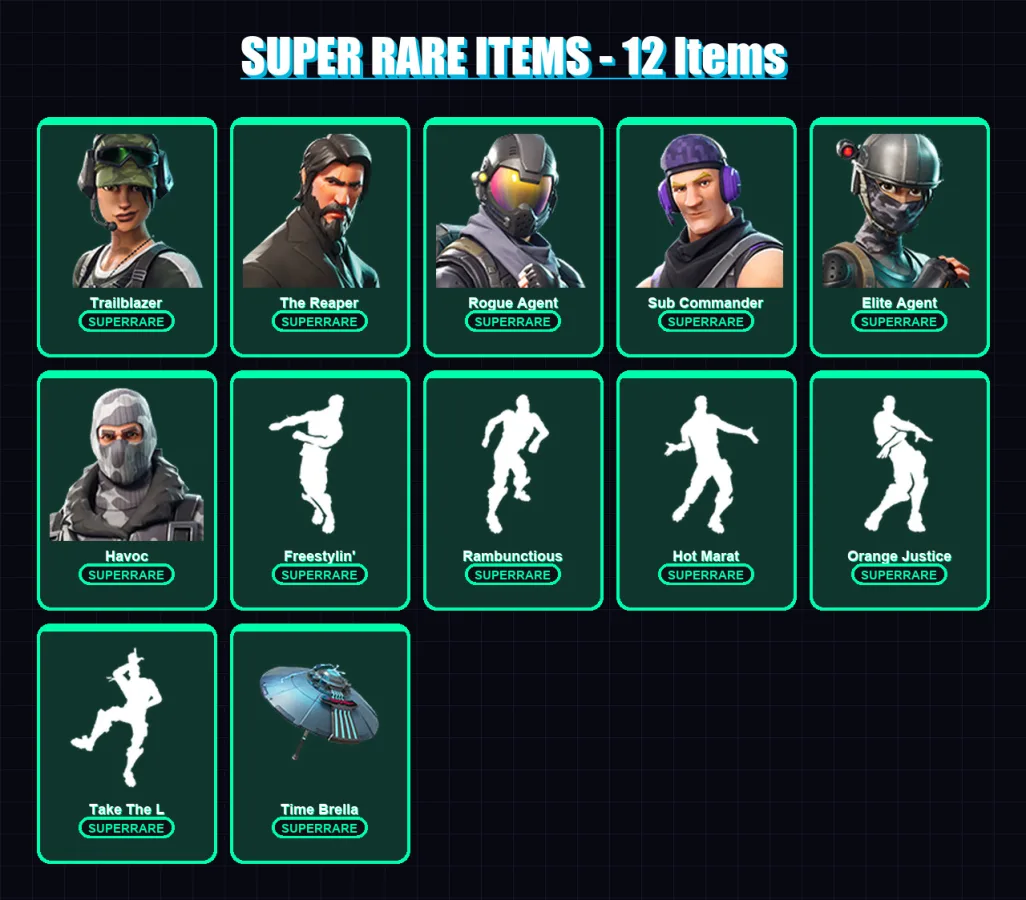 [SWITCH/XBOX/PSN/PC] | Trailblazer | The Reaper | Rogue Agent | Sub Commander | Elite Agent | 74 skin | 85 pickaxe | 68 emote | 81 glider | Lv1089