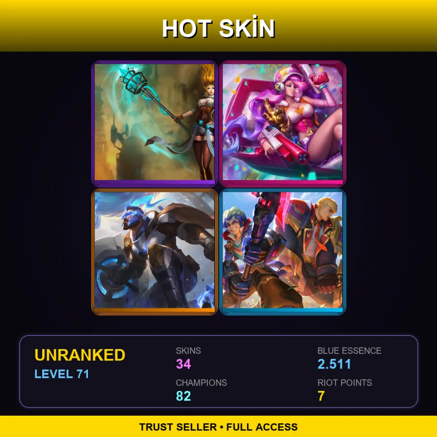 BR | Lv71 | Unranked | 34 Skin | 82 Champ