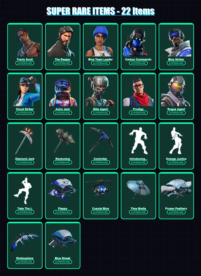 [PS4/PS5/XBOX/PC] | Travis Scott | The Reaper | Blue Team Leader | 156 skin | Lv1575