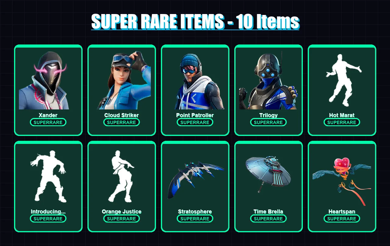 [PC/XBOX] | Xander | Cloud Striker | Point Patroller | Trilogy | The Prisoner | 61 skin | 62 pickaxe | 95 emote | 69 glider | Lv1037 — Fortnite account