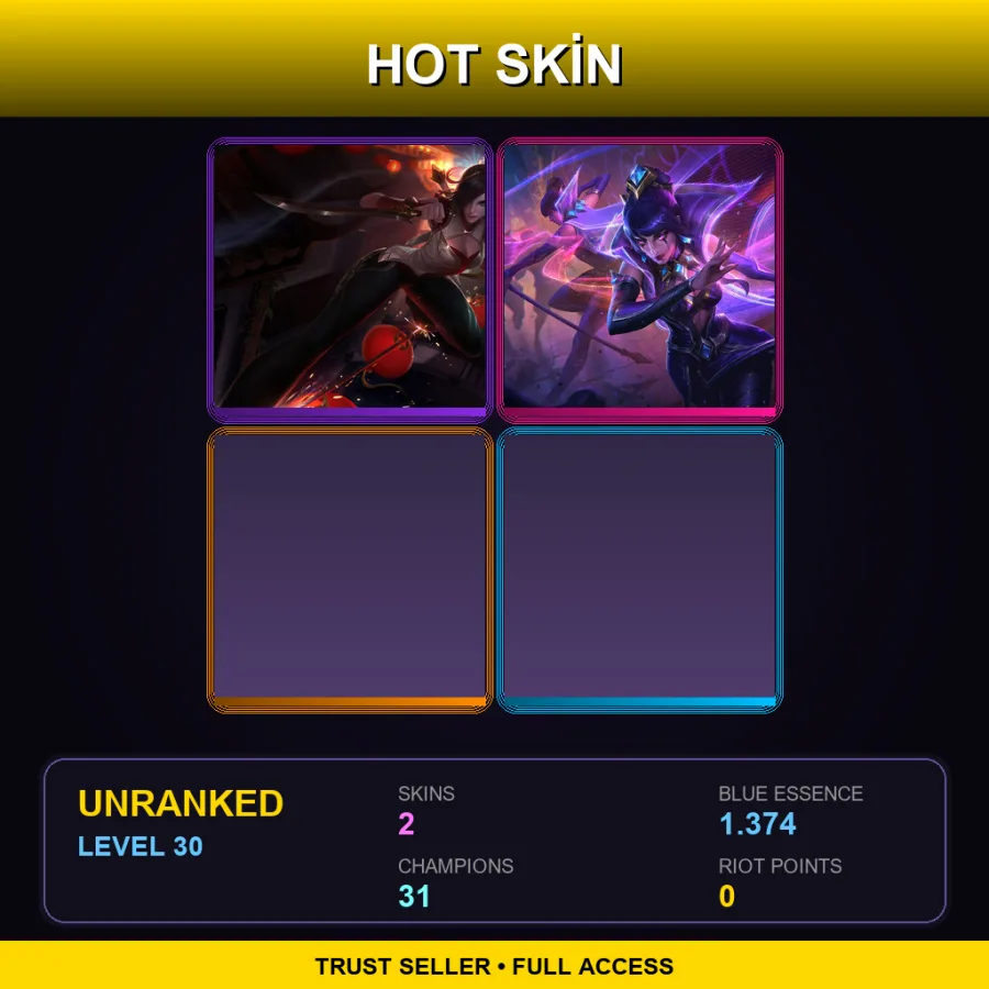 LAS | Lv30 | Unranked | 2 Skin | 31 Champ