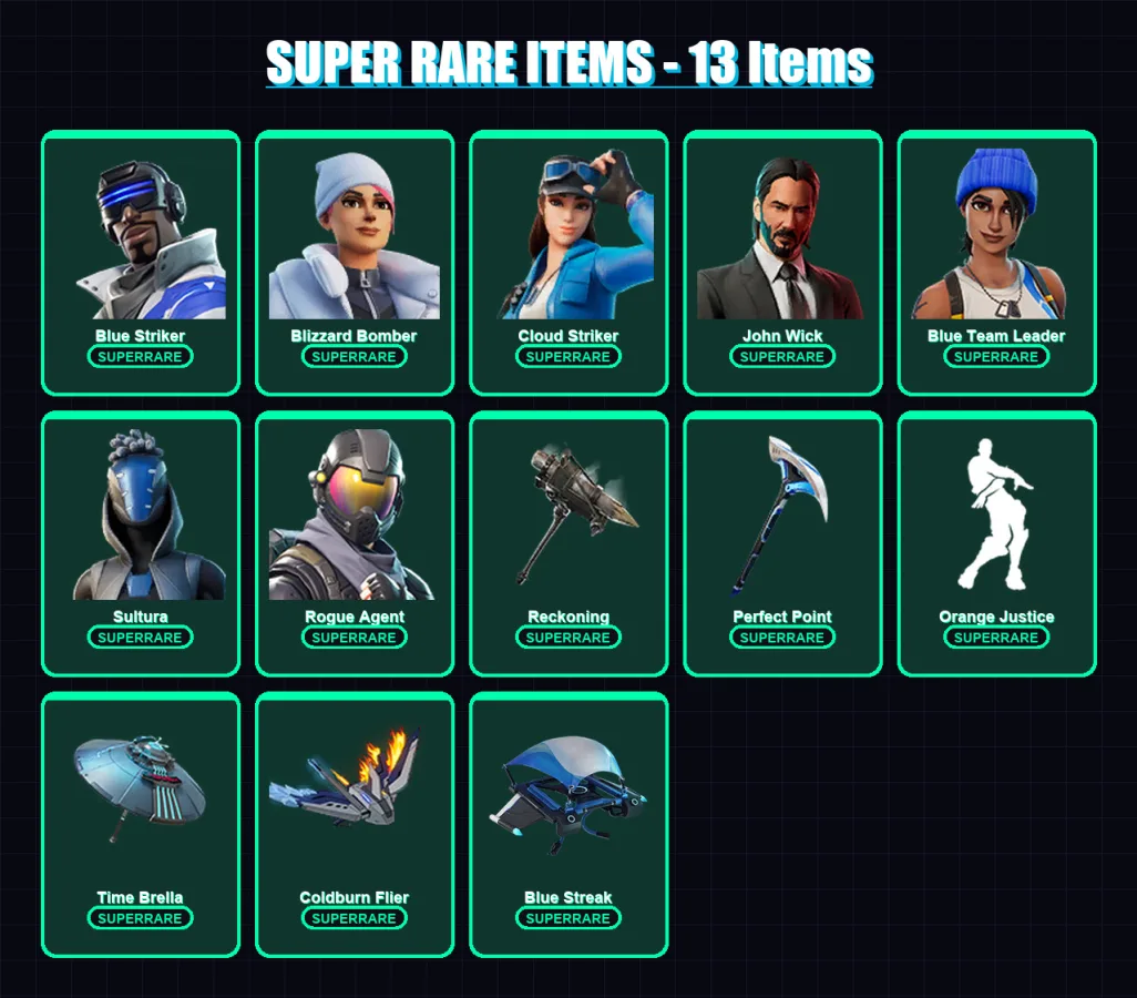 [PS4/PS5/PC] | Blue Striker | Blizzard Bomber | Cloud Striker | 252 skin | Lv2208
