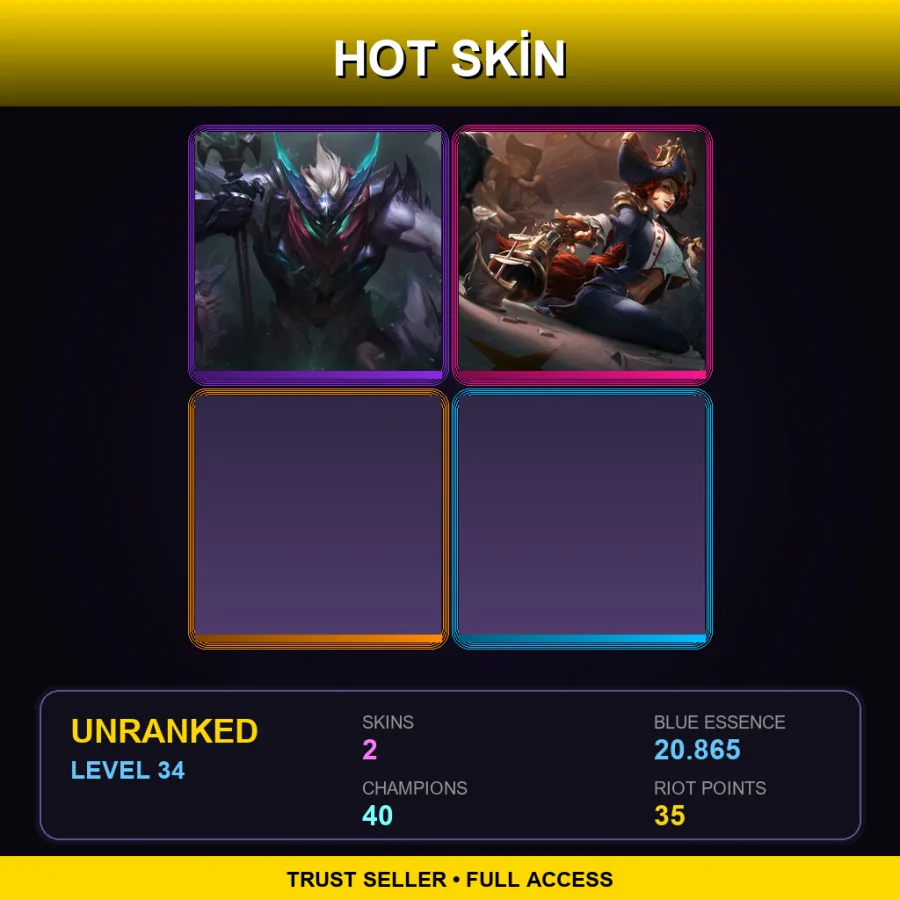 LAS | Lv34 | Unranked | 2 Skin | 40 Champ — Waterloo Miss Fortune