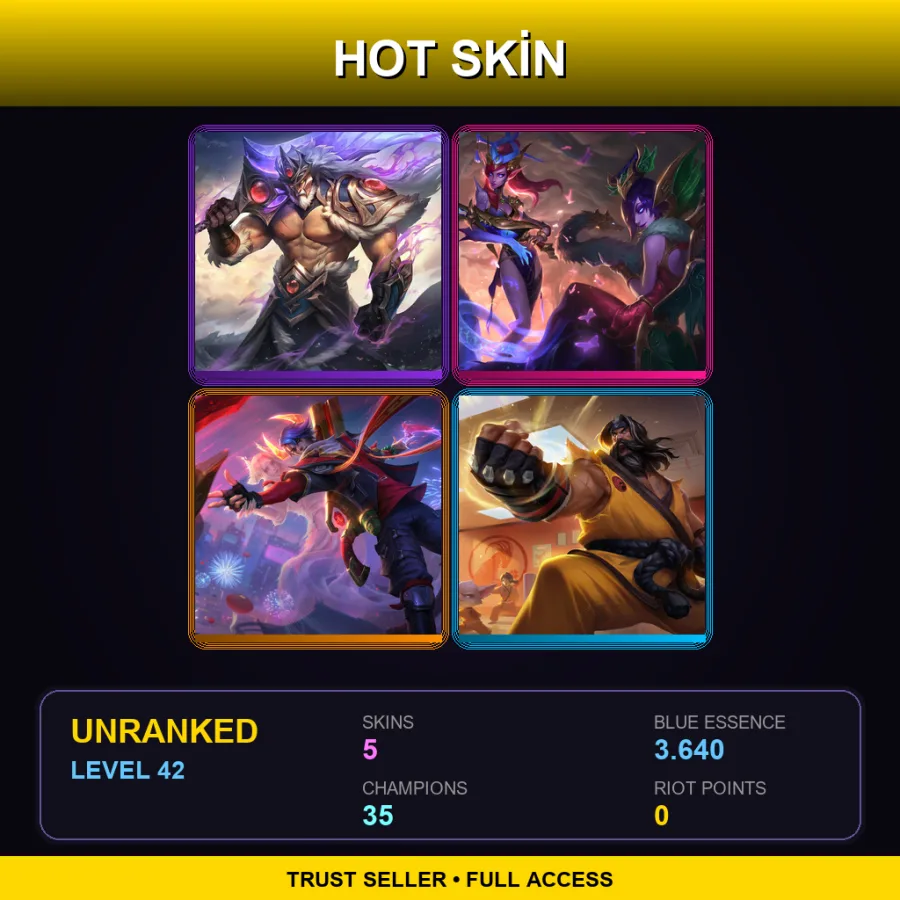 LAS | Lv42 | Unranked | 5 Skin | 35 Champ