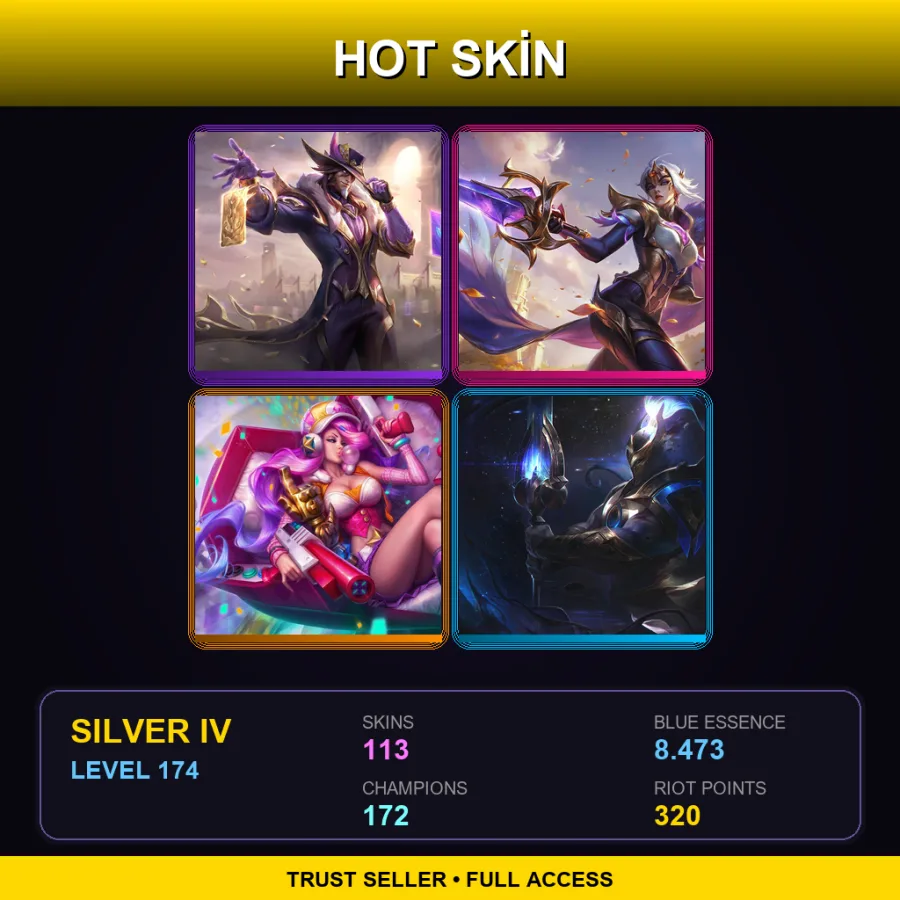 TR | Lv174 | Silver IV | 113 Skin | 172 Champ