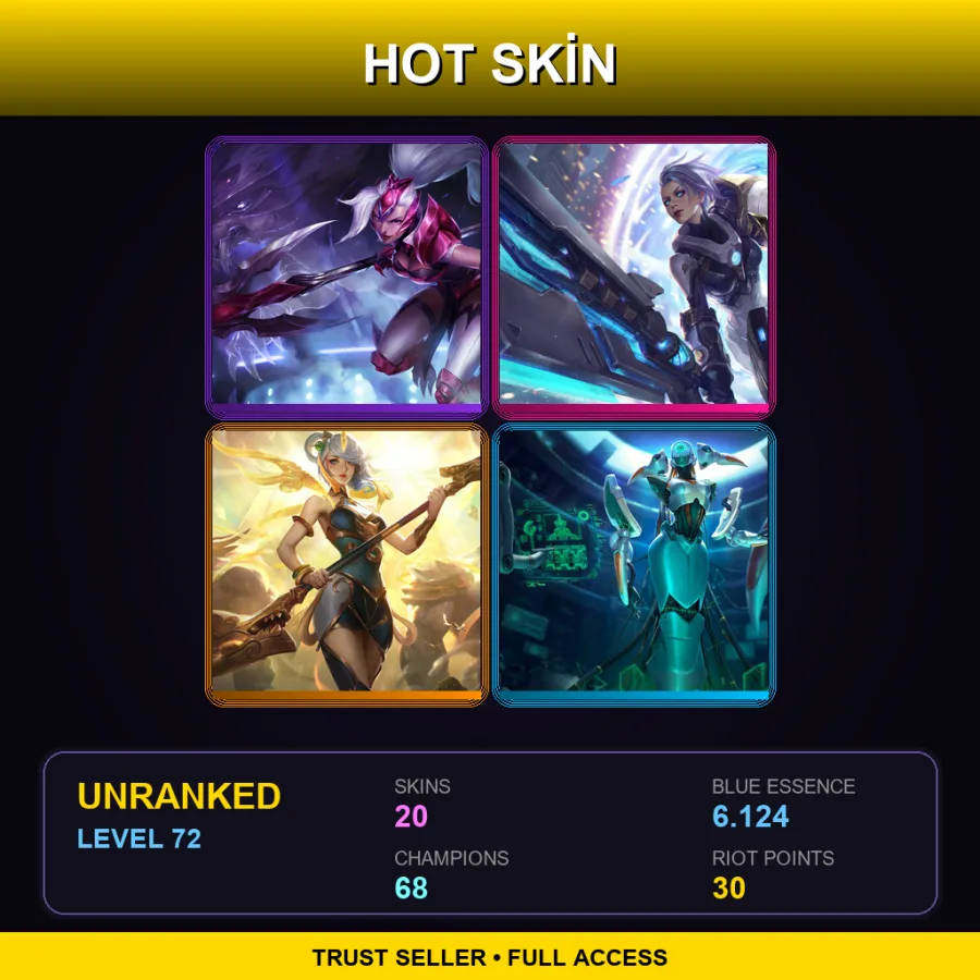 BR | Lv72 | Unranked | 20 Skin | 68 Champ