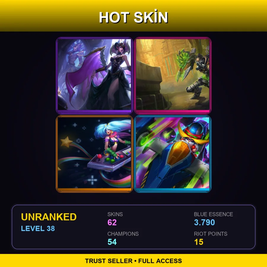LAS | Lv38 | Unranked | 62 Skin | 54 Champ