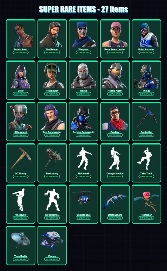 [PS4/PS5/XBOX/PC] | Travis Scott | The Reaper | Warpaint | 160 skin | Lv1585